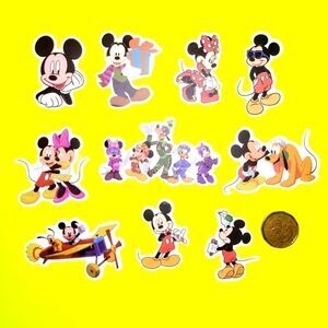 3/$20 Brand New 10x Disney Mickey Mouse Waterproof Stickers #2